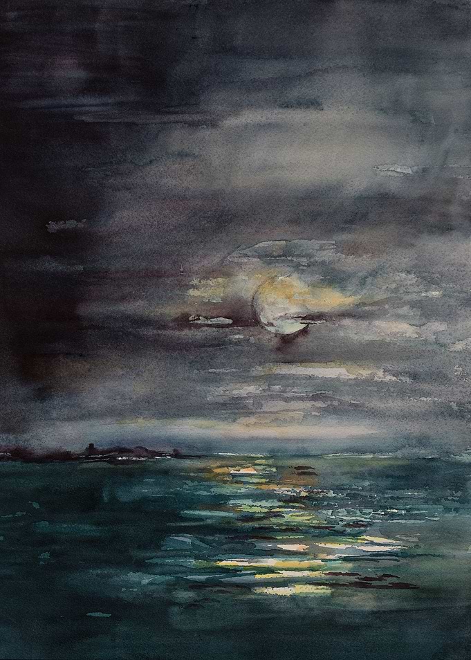 Moon and Sea
