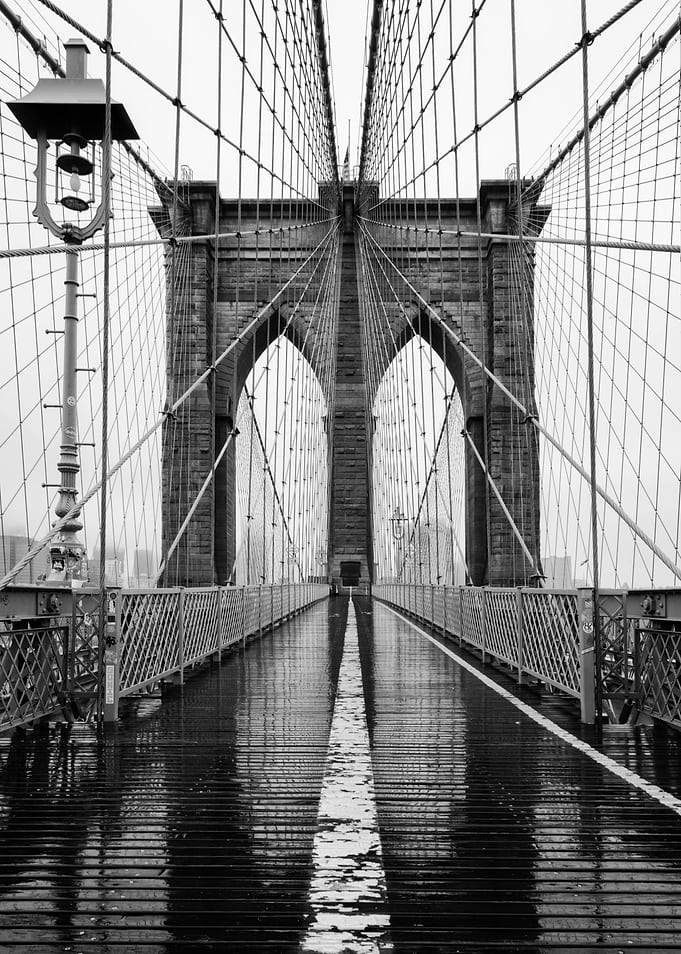 Brooklyn Bridge and Rain