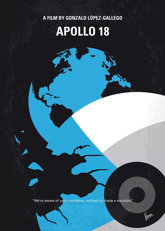 No873 My Apollo 18 minimal movie poster