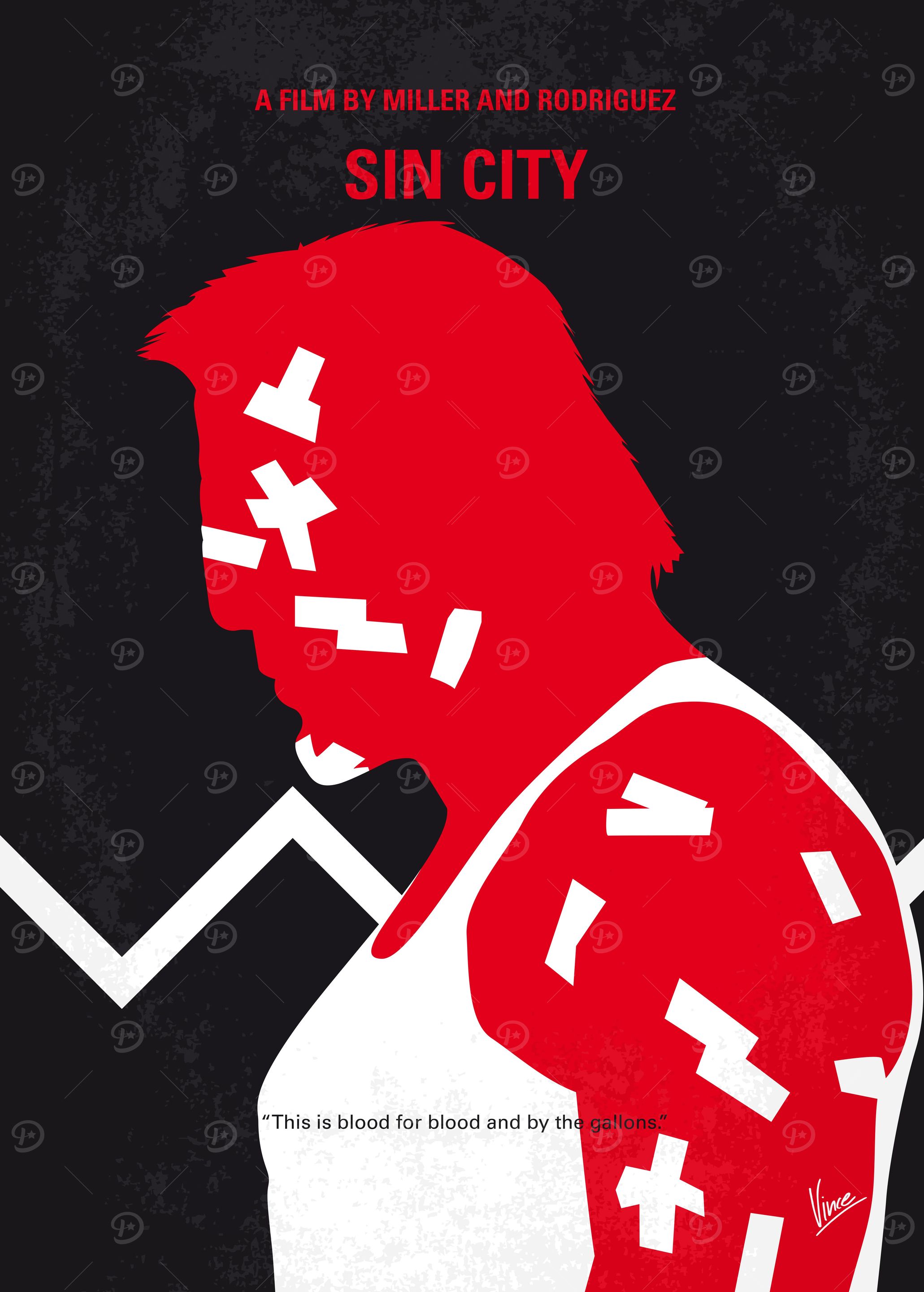 No304-1 My SIN CITY minimal movie poster