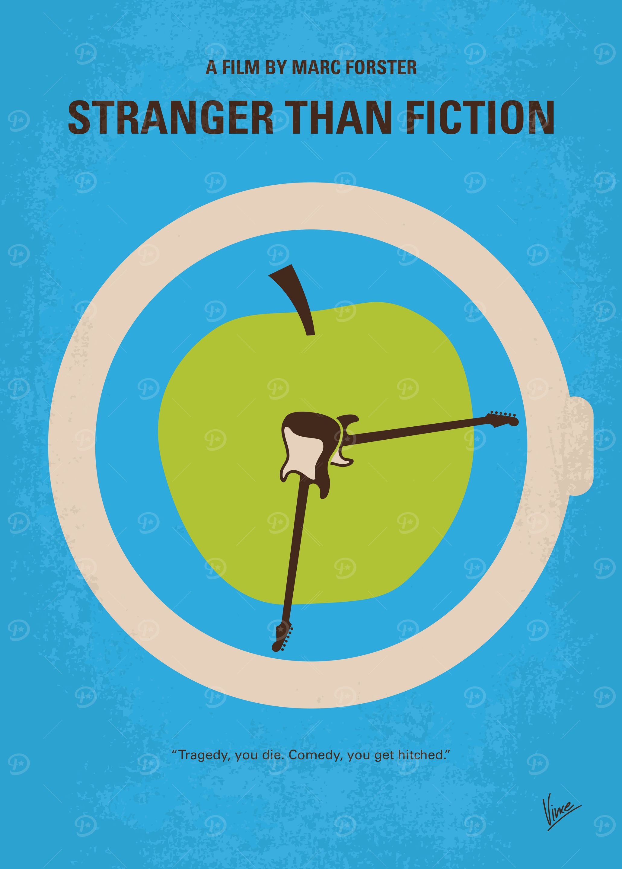 No868 My Stranger than fiction minimal movie poste