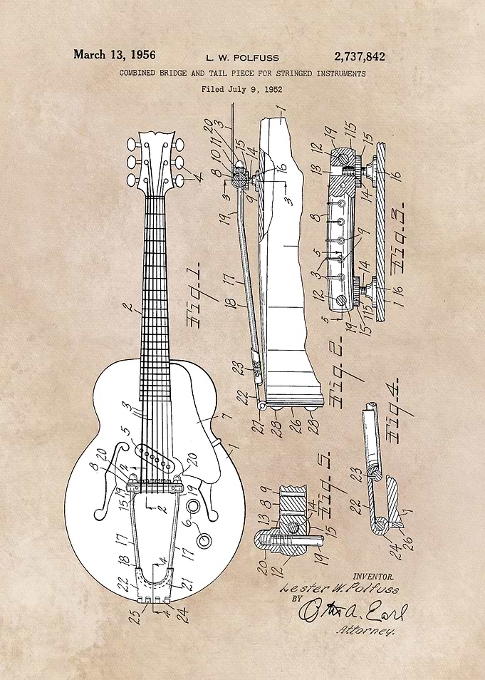 patent art Polfuss 1956 Combined bridge
