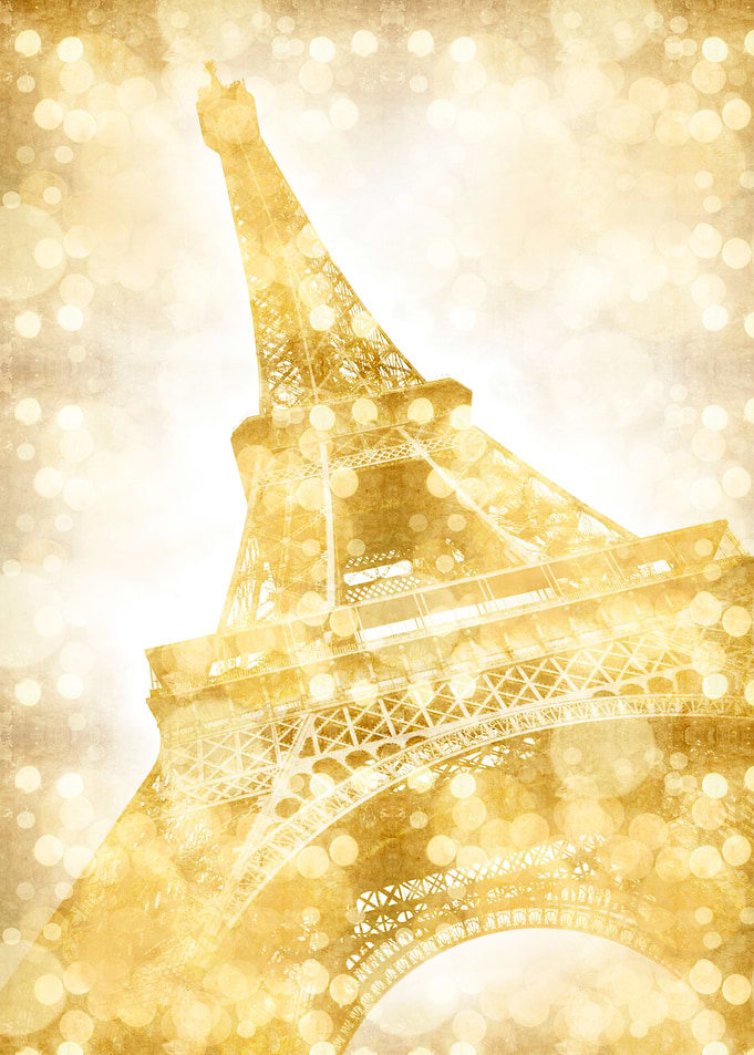 EIFFEL TOWER golden paint