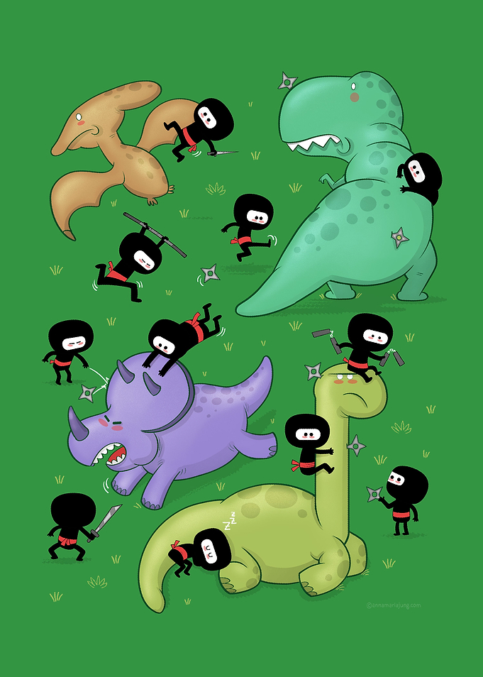 Ninjas vs Dinosaurs