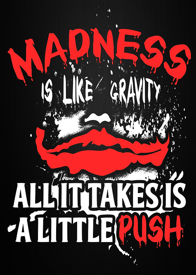 Madness Is Like Gravity - The Joker Quote