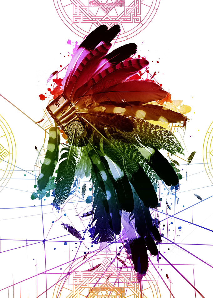 native headdress abstract