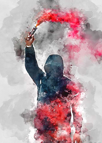 Protest Smoke / WaterColor