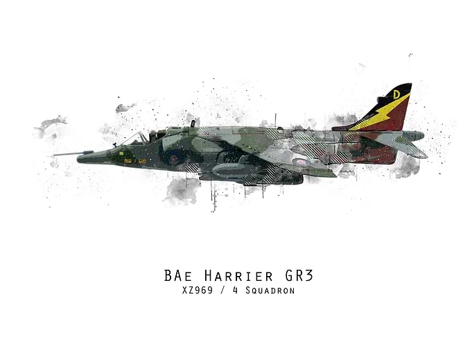 RAF Harrier GR3 RAF100
