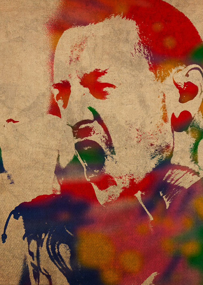 Chester Bennington Linkin Park Watercolor Portrait