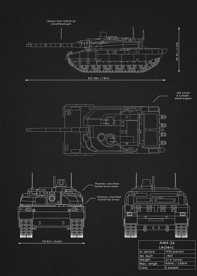 AMX-56 Leclerc Blueprint