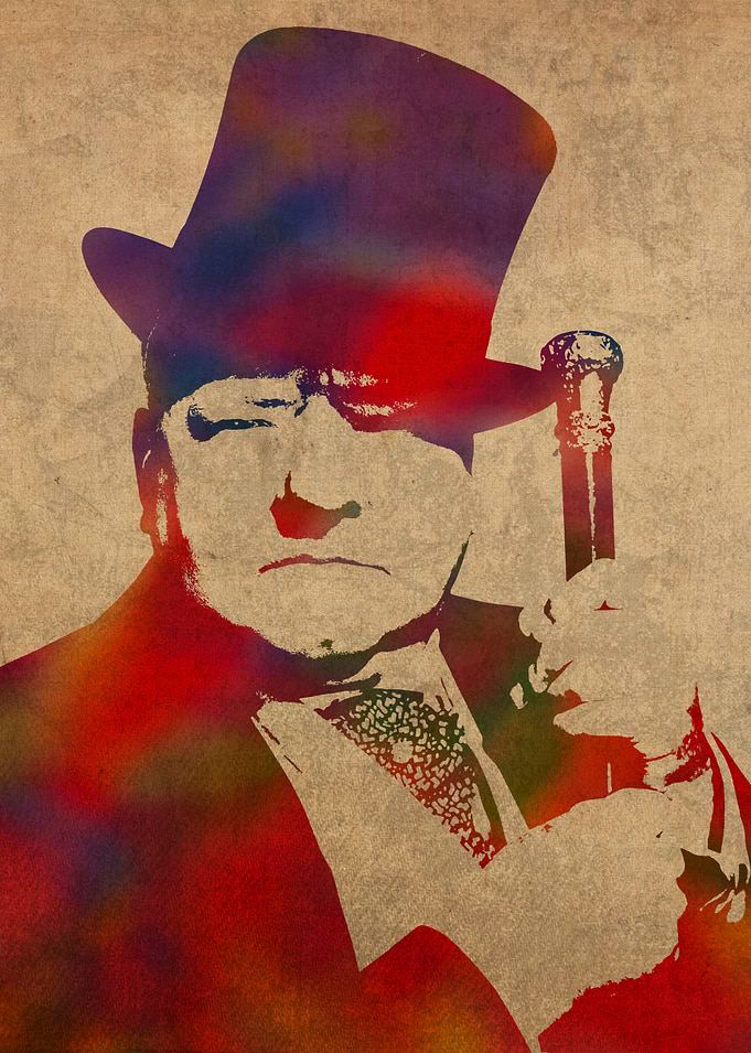 WC Fields Watercolor Portrait