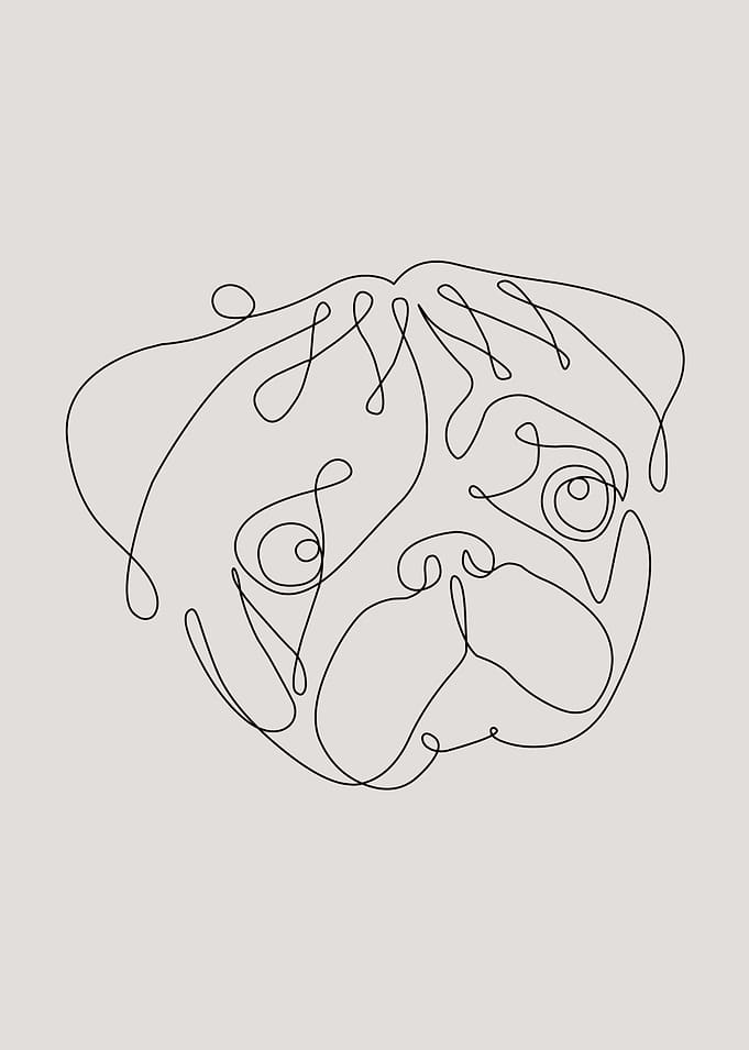 One Line Pug