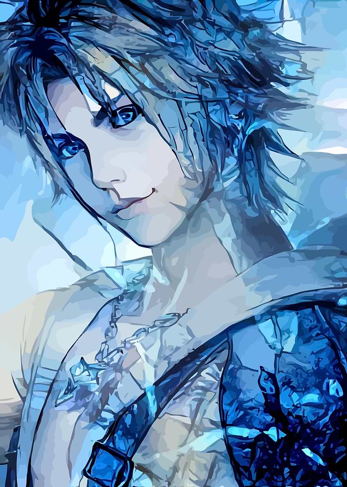 Tidus Carved in Crystal