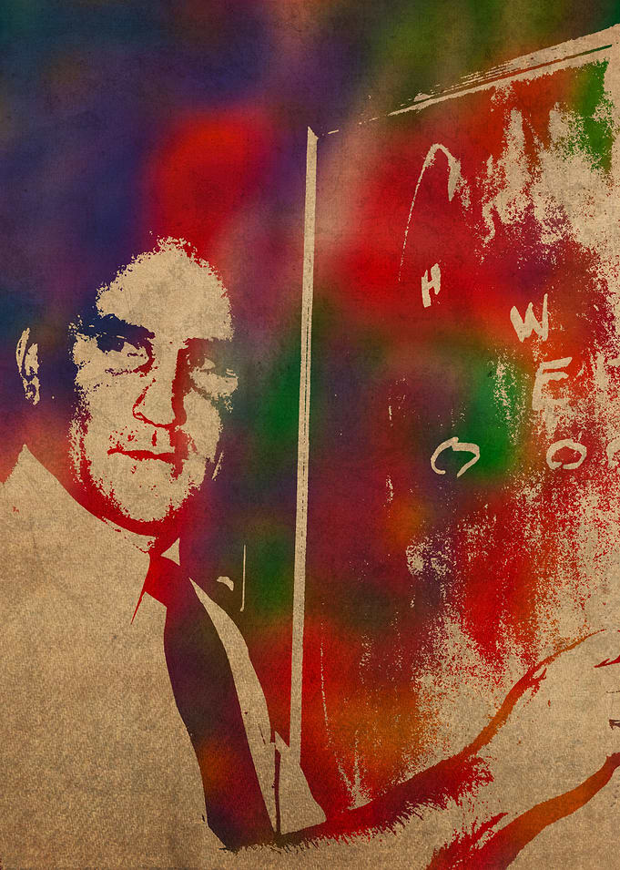 Coach Don Shula Watercolor Portrait
