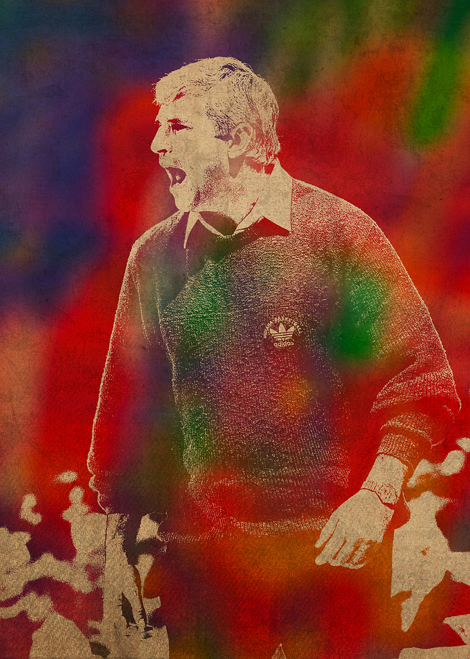 Coach Bob Knight Watercolor Portrait