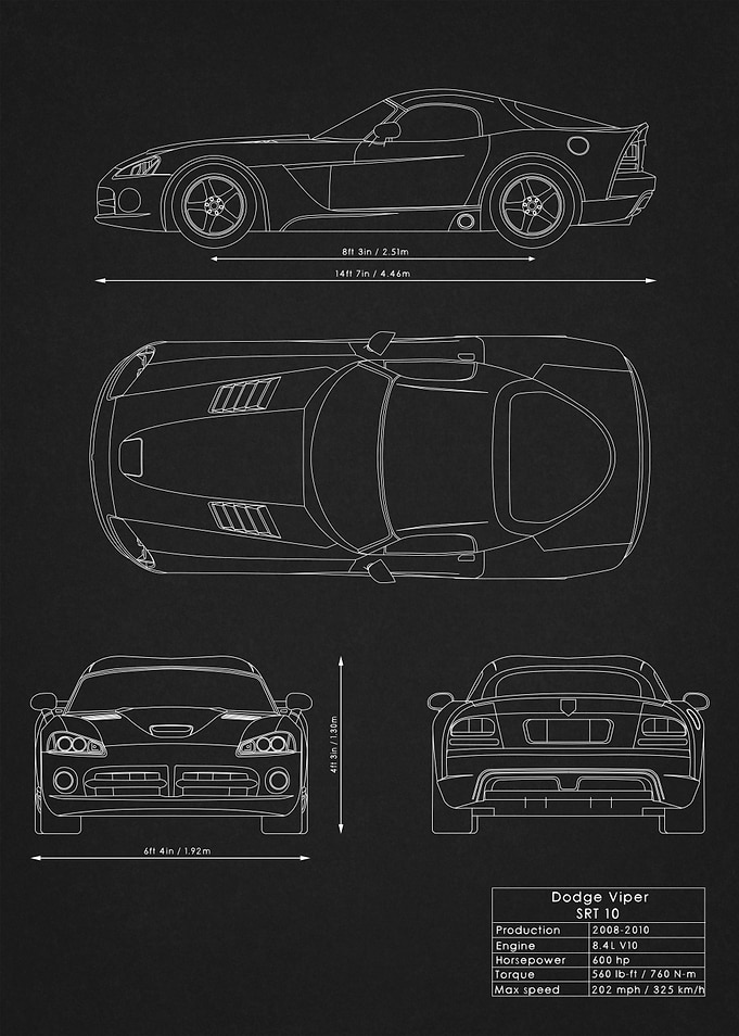 Dodge Viper Blueprint