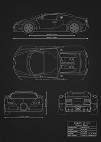 Bugatti Veyron Blueprint