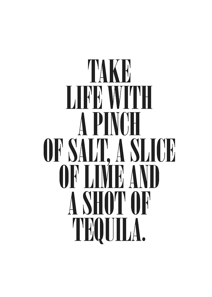A shot of Tequila