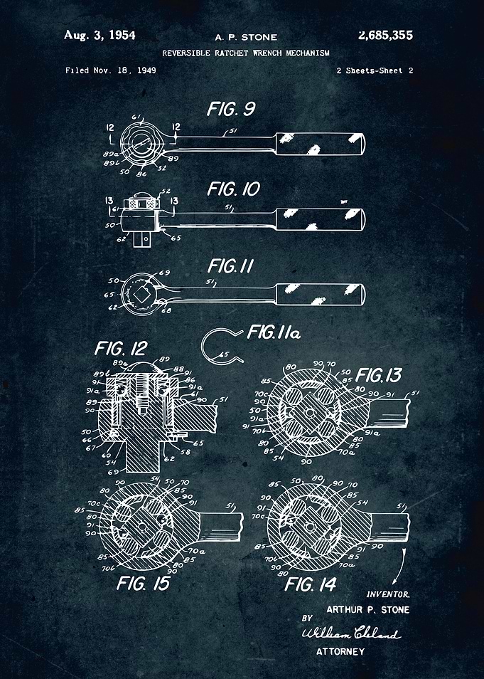 No344 - 1949 - Reversible ratchet wrench mechanism