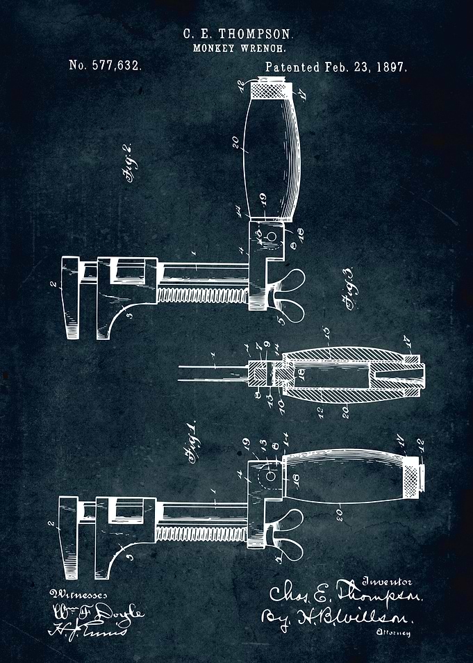 No347 - 1897 - Monkey wrench