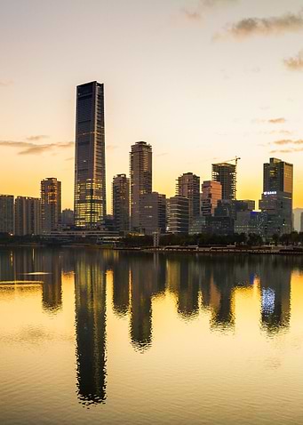 Sunset at Shenzhen Bay, China
