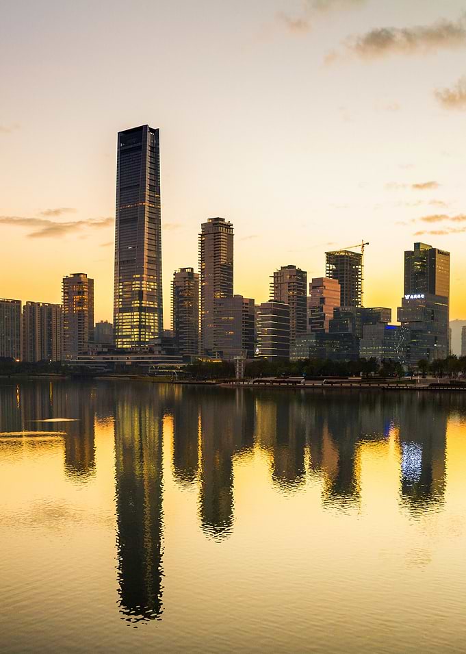 Sunset at Shenzhen Bay, China