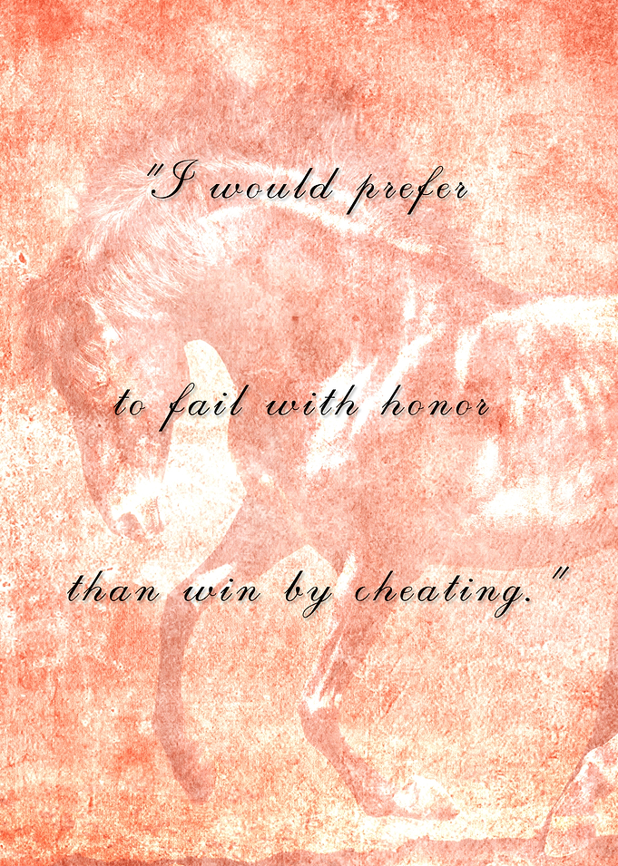 Prefer to fail with honor than win by cheating