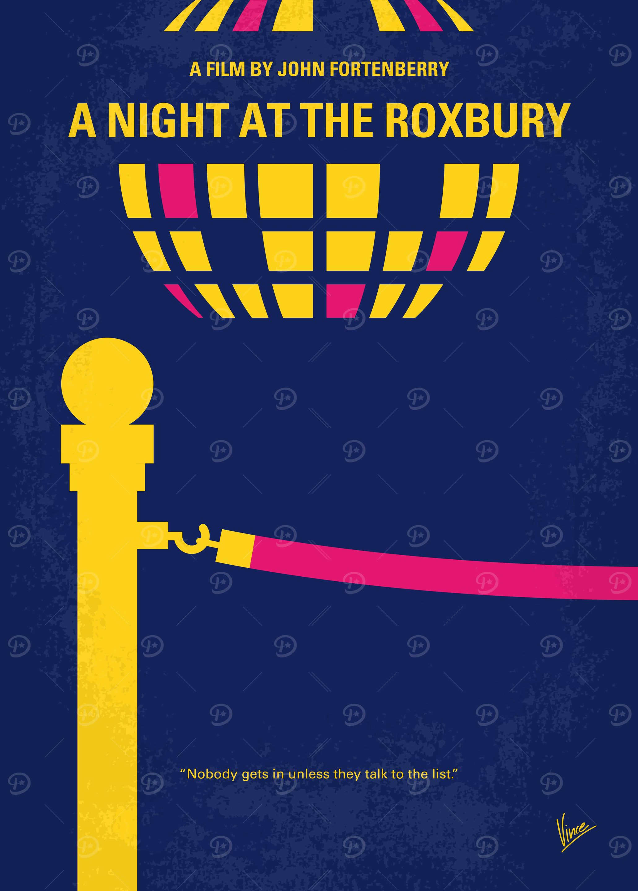 No864 My A Night at the Roxbury minimal movie post