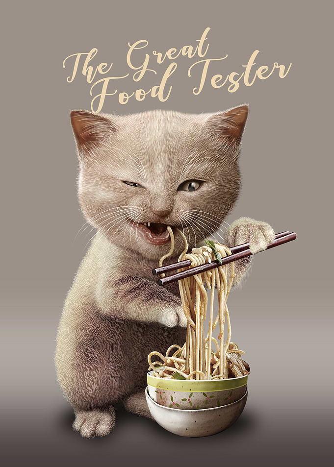 CAT EAT NOODLE