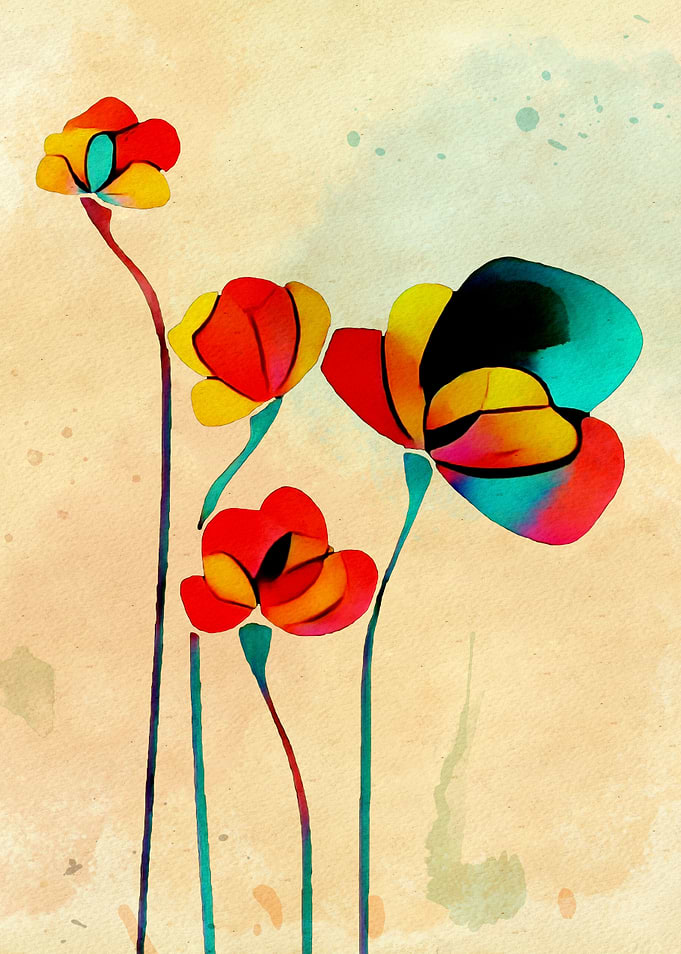 Exotic Watercolor Flower
