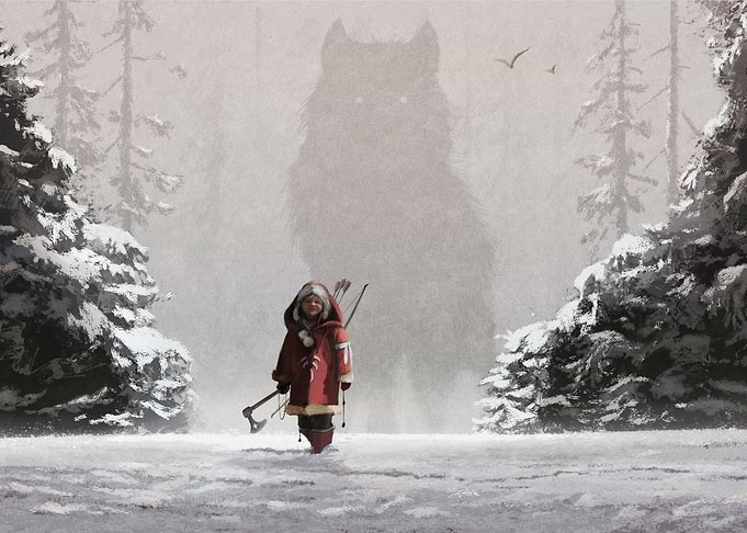 Little Red Riding Hood and a Big Bad Wolf