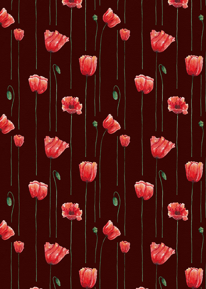 Poppies on Garnet