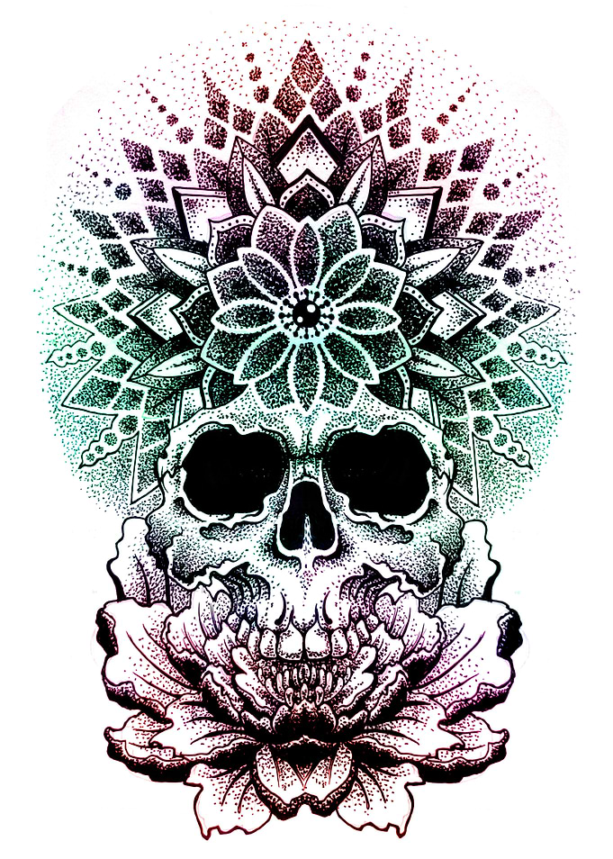 skull mandala