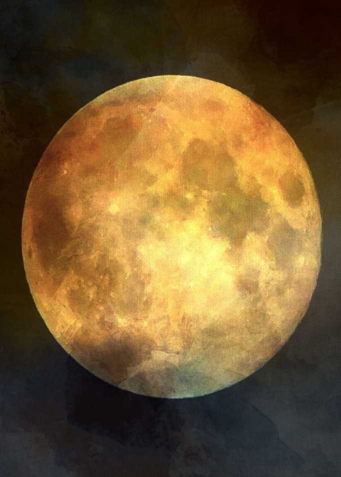Abstract Super Moon