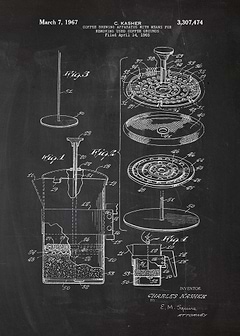 1965 Coffee Brewing Apparatus - Patent Drawing