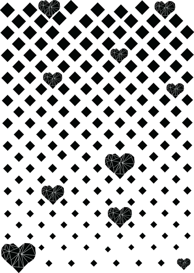 Geometric pattern heart