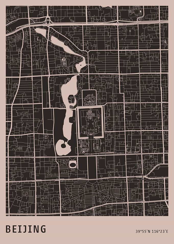 Dark Beijing Map