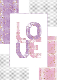 Graphic Art Gold LOVE
