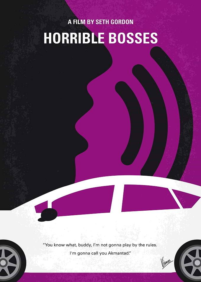 No892 My Horrible Bosses minimal movie poster