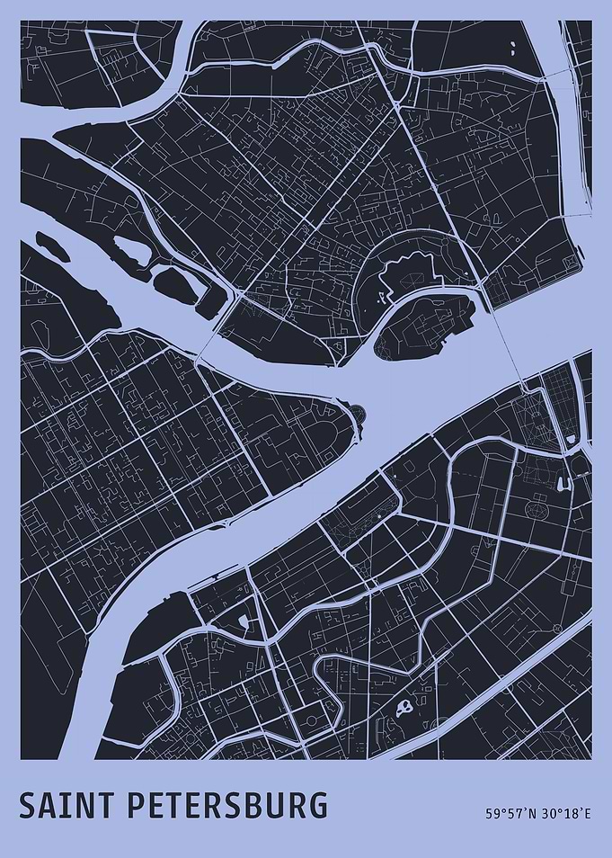 Saint Petersburg Map