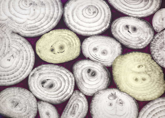 Sliced onions