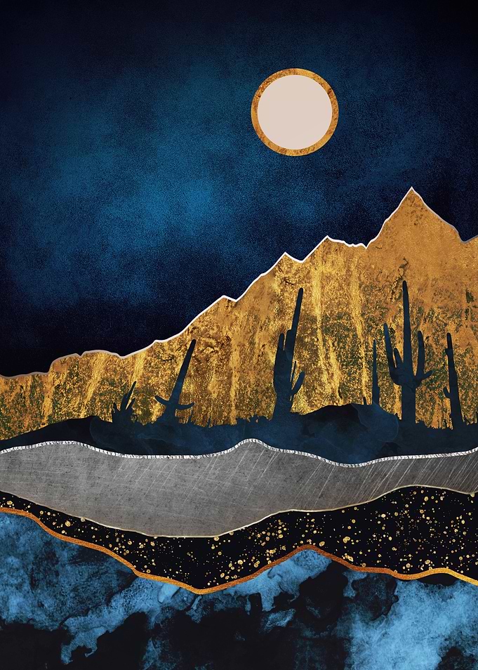 Midnight Desert Moon