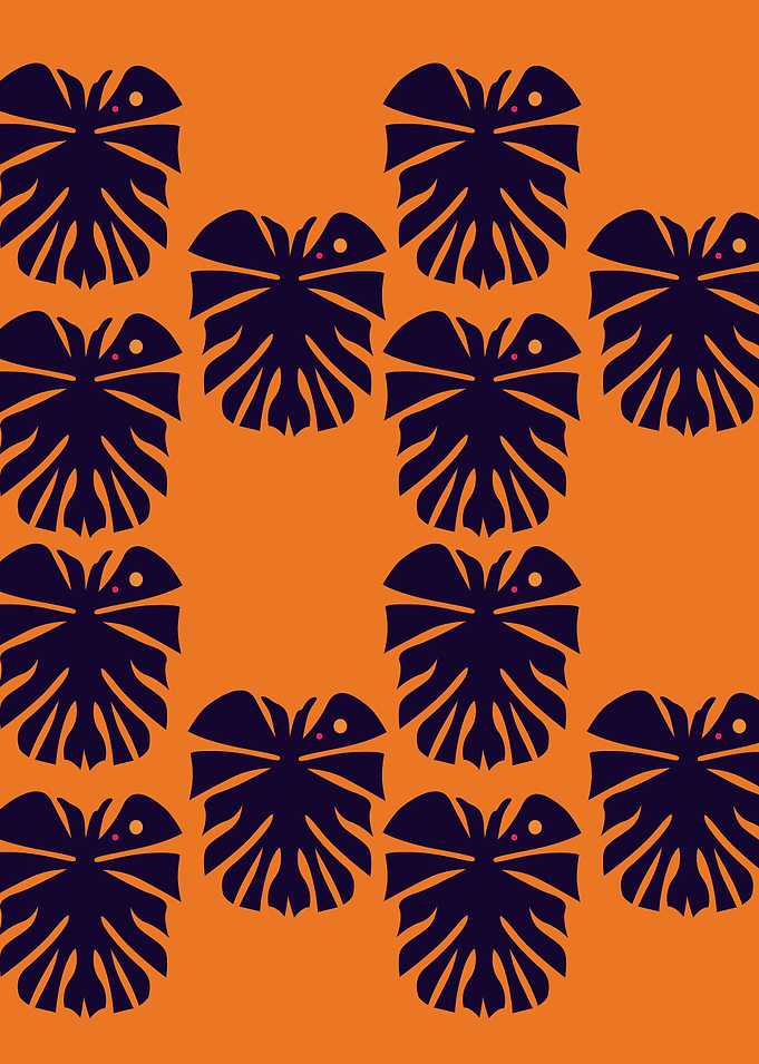 Design exotic leaves on gold