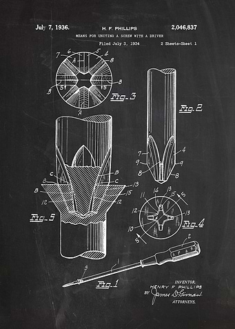1934 Screwdriver - Patent Drawing #1