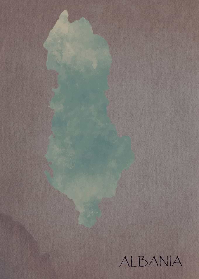 Albania - Vintage Map
