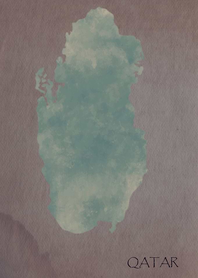 Qatar - Vintage Map