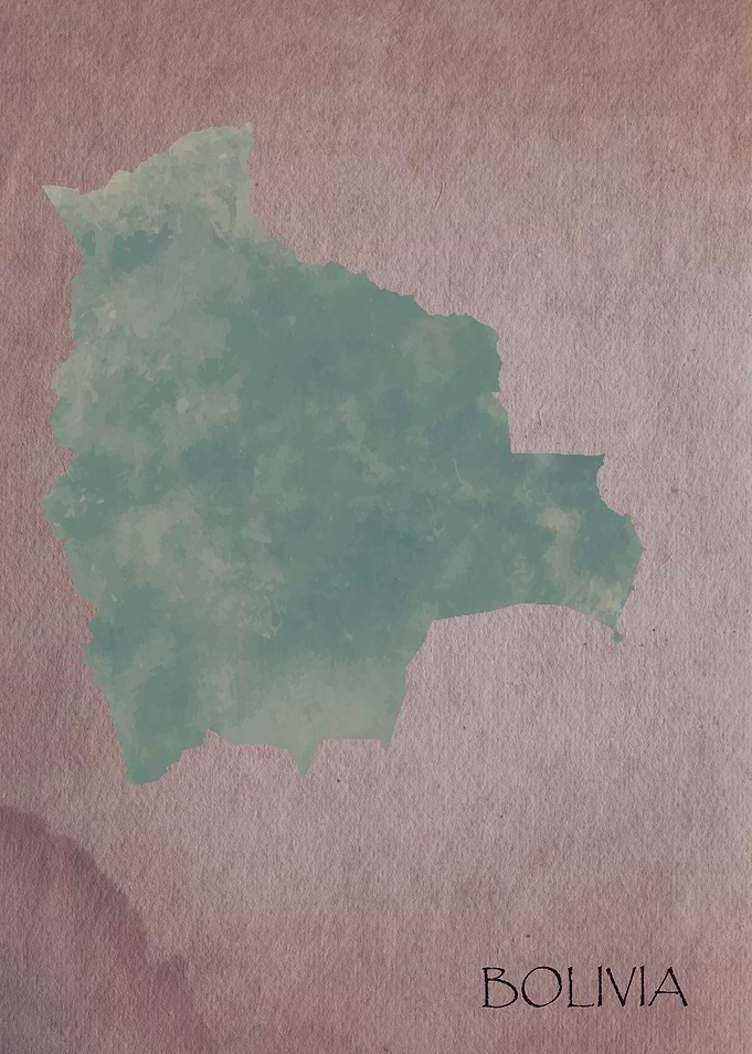 Bolivia - Vintage Map