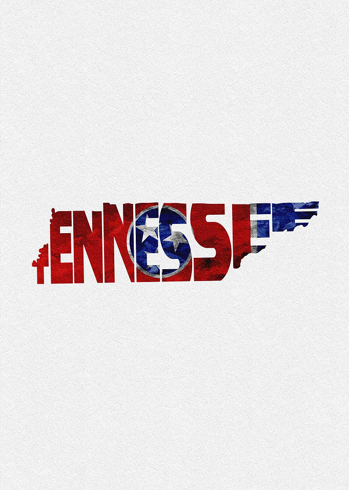 Tennessee Map Flag