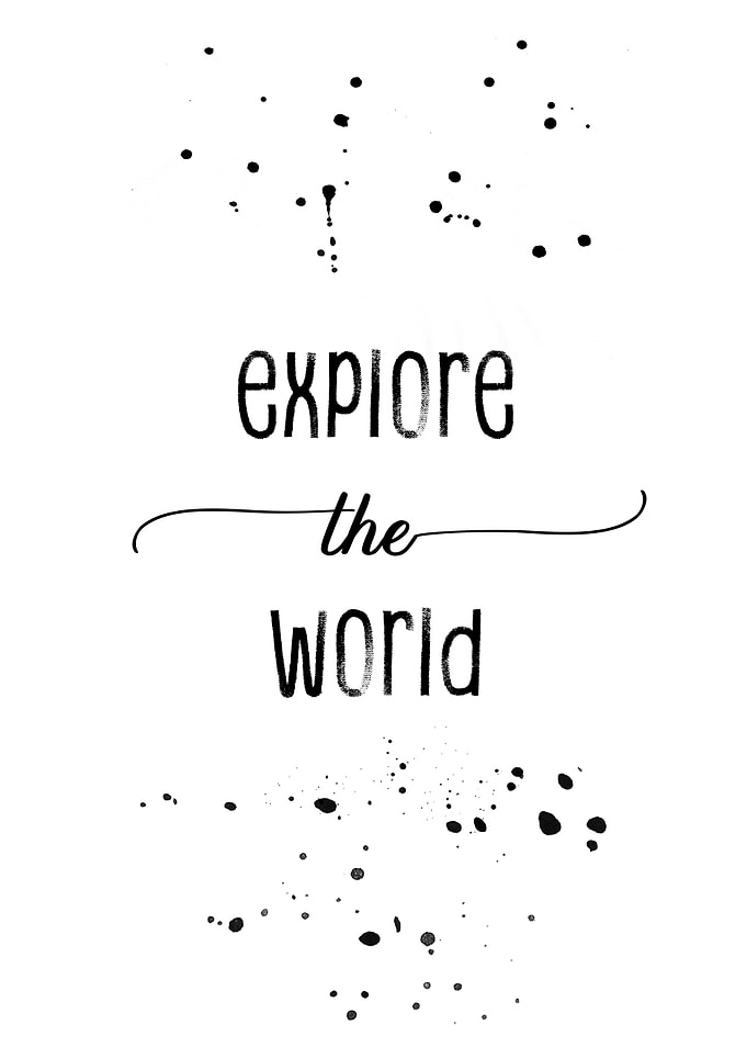 TEXT ART Explore the world