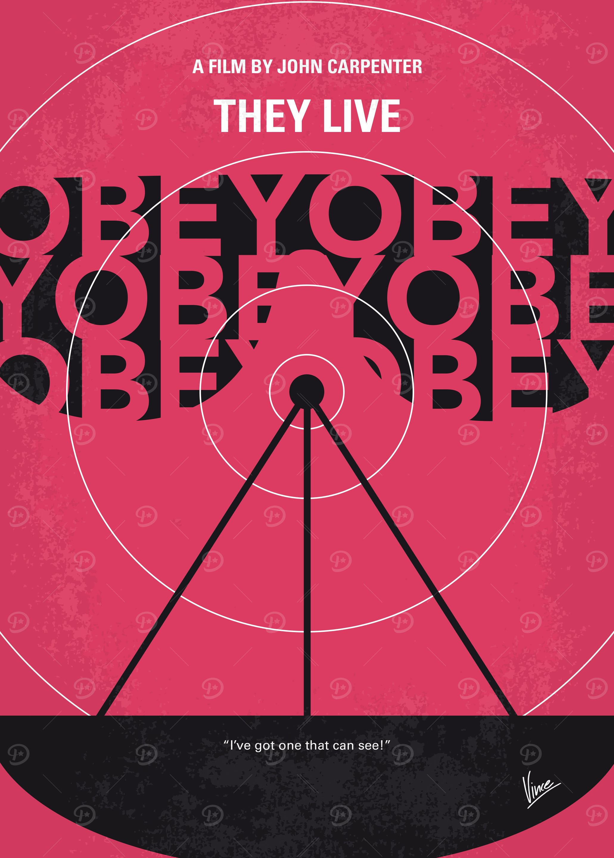 No919 My They Live minimal movie poster